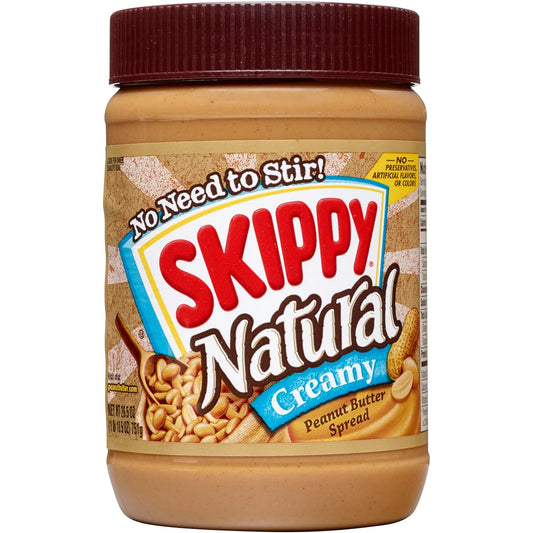 SKIPPY Natural Creamy Peanut Butter Spread, 26.5 oz Jar