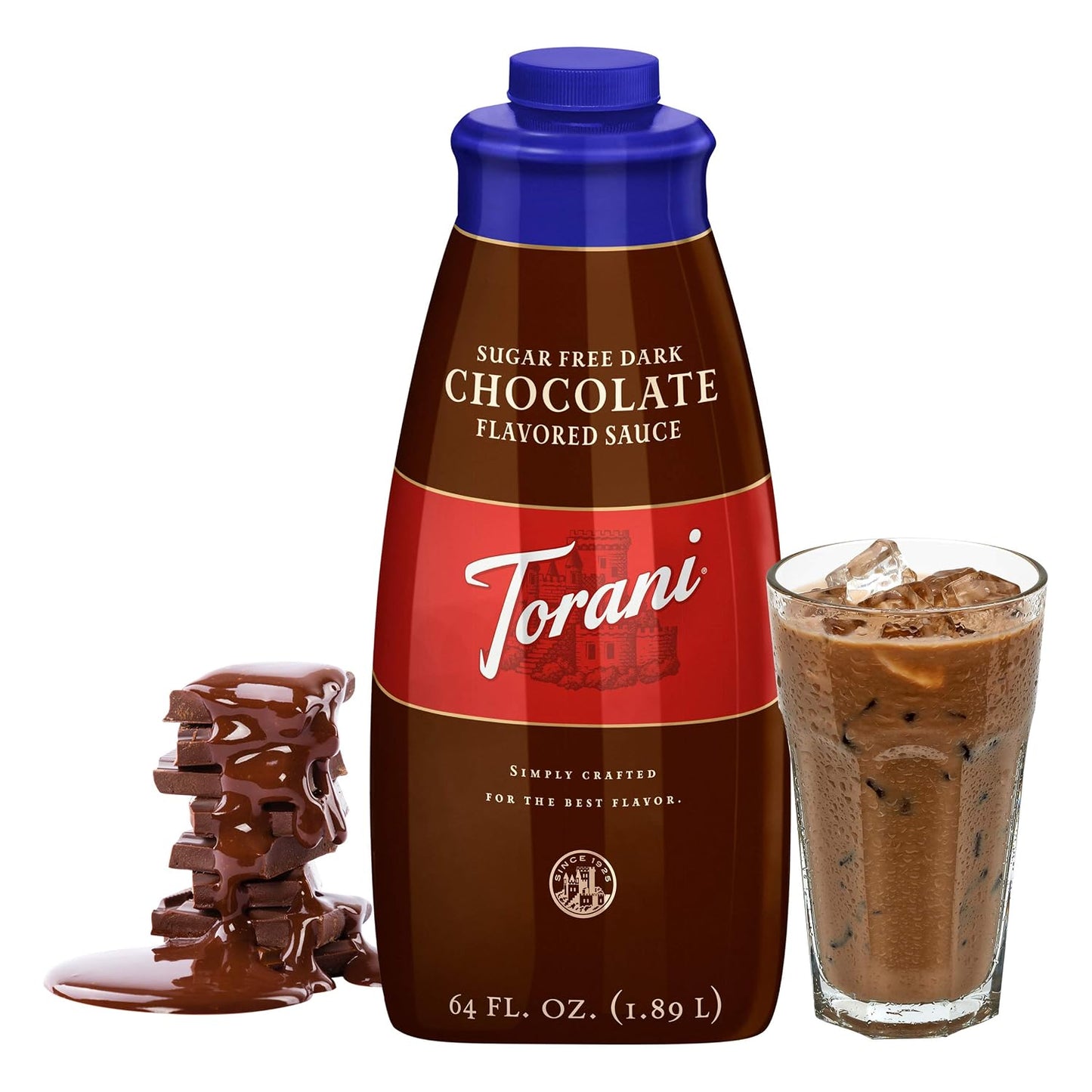 Torani Sugar Free Sauce, Dark Chocolate, 64 Ounces