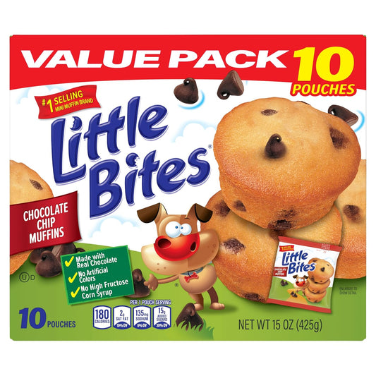 Little Bites Chocolatey Chip Muffins Value Pack, 10 Individual Packs, 1.5 oz Each