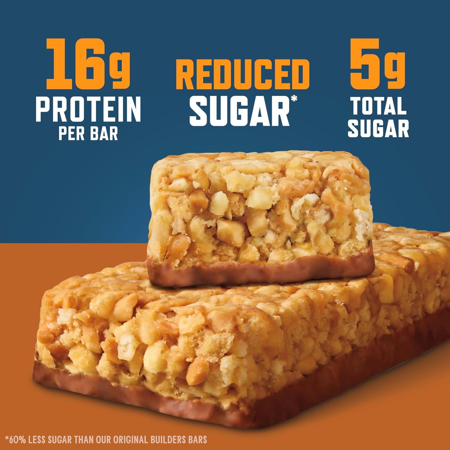 CLIF BUILDERS Protein Bars - Crispy Peanut Butter Chocolate Flavored - 16g Protein - Gluten Free - 1.97 oz. (6 Pack)