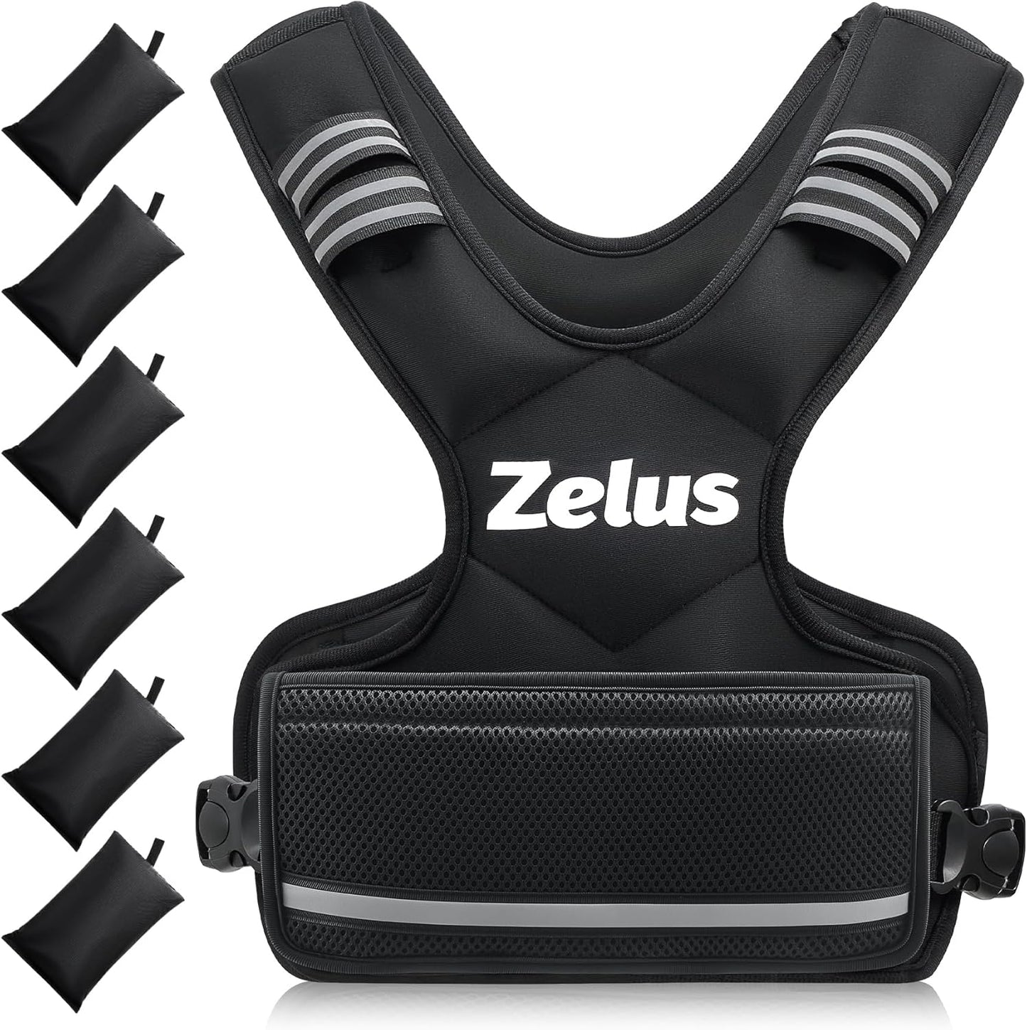 Zelus Adjustable Weighted Vest for Men & Women - 4-10lb/11-20lb/20-32lb Workout Vest