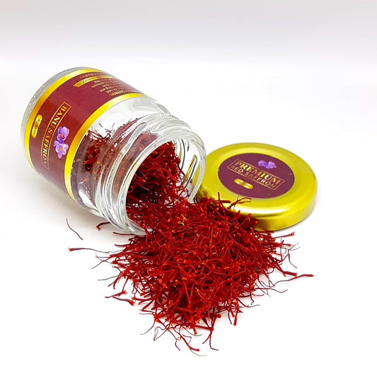 Banu Saffron Organic All Red Certified Grade A Saffron Threads for Gourmet Cooking and Saffron Tea - 1 Grams (0.035 Ounce)