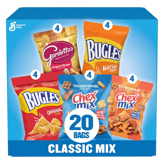 Classic Mix Snack Variety Pack with Bugles and Chex Mix