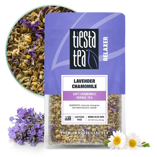 Tiesta Tea Lavender Chamomile Herbal Tea Loose Leaf 25 Cups 0.9 Ounce Resealable Pouch
