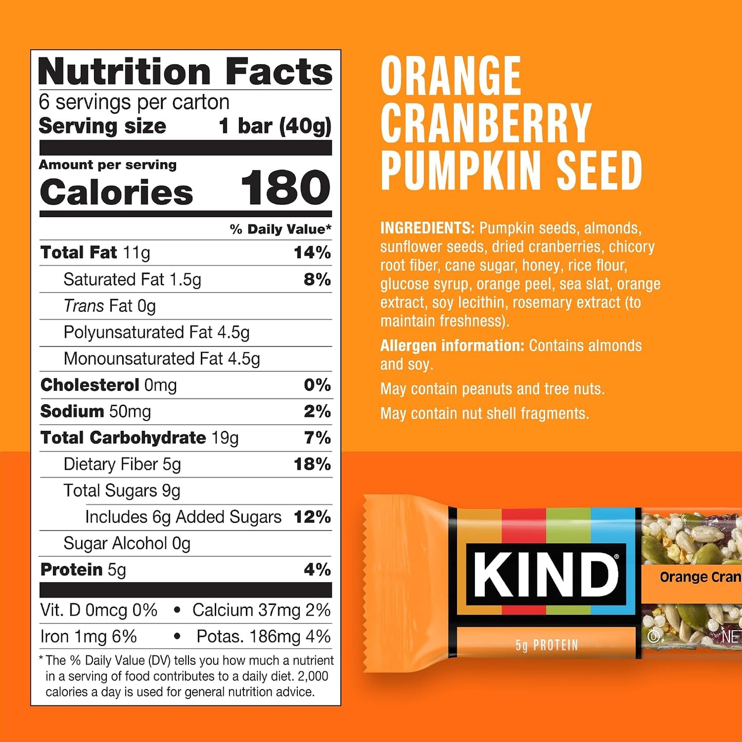 KIND Variety Pack Snack Bars, 18 Count, Gluten Free, High Fiber, 5g Protein