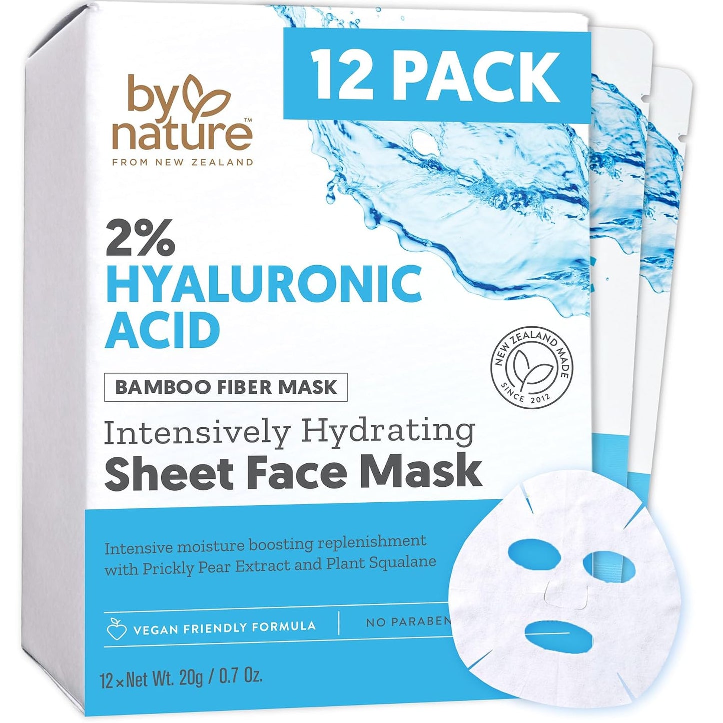By Nature 2% Hyaluronic Acid Sheet Face Mask for Dry Skin