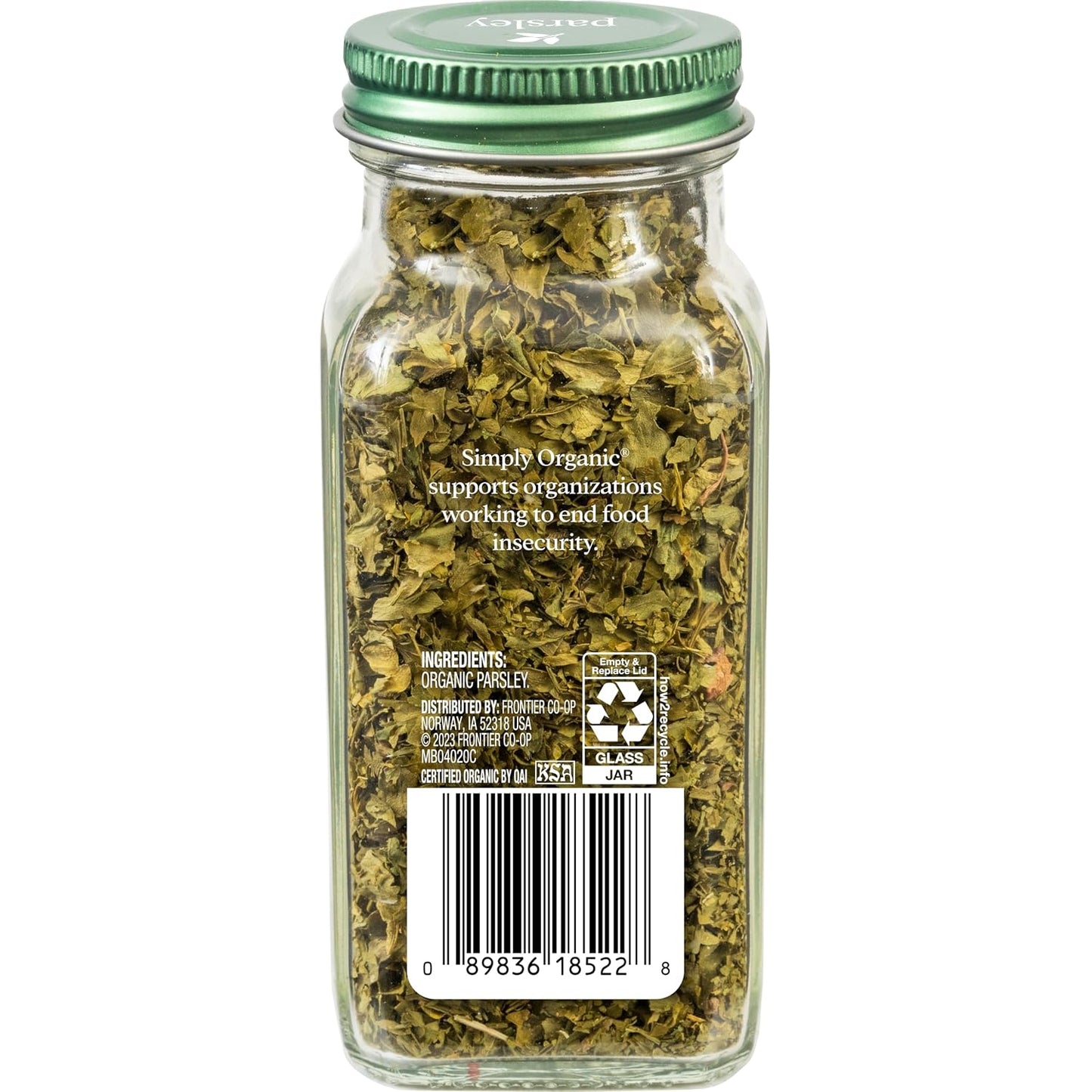 Simply Organic Italian Parsley Organic Flakes 0.26-Ounce Jar Kosher Fresh Green-Leafy Taste