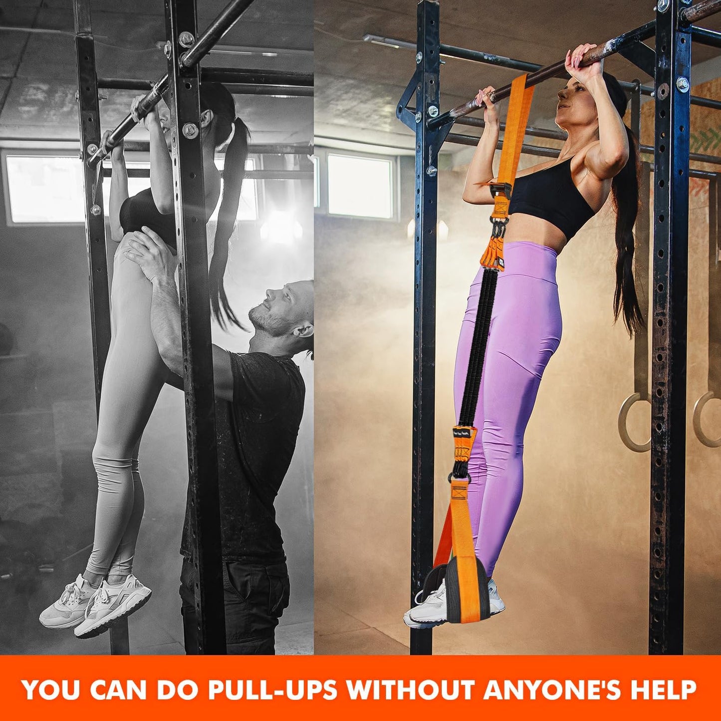 HPYGN Two Feet Pull Up Assistance Bands, Heavy Duty Resistance Bands for Pull Up Bar