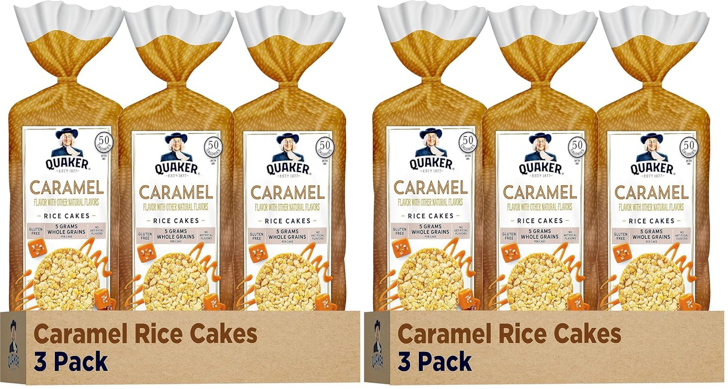 Quaker Large Rice Cakes White Cheddar 5.5 Oz Pack of 3