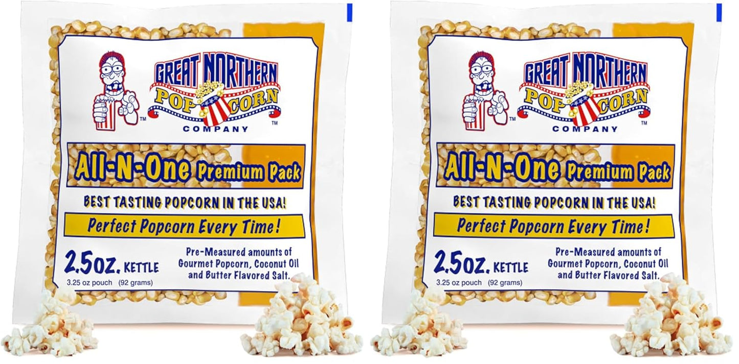 12-Count Pre-Measured Popcorn Packs for Popping Machines