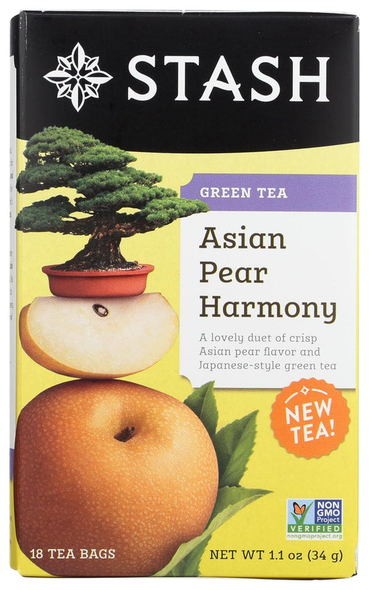 Stash Tea Asian Pear Harmony Green Tea 18 Count Tea Bags