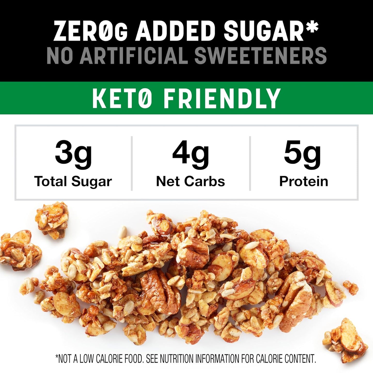 KIND Zero Added Sugar Granola Variety Pack, 2 Count, Gluten Free, 8oz, Keto Friendly
