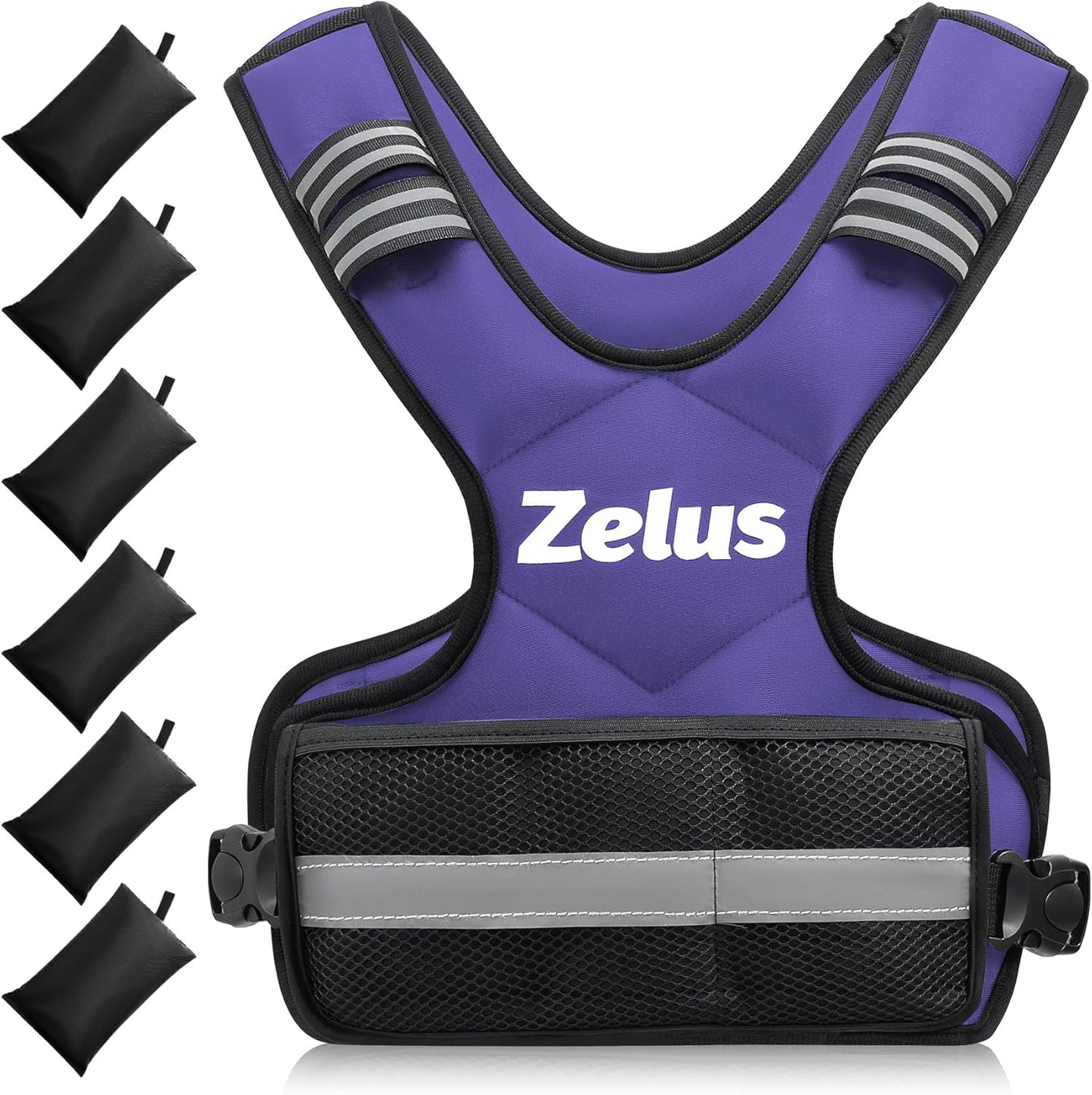 Zelus Adjustable Weighted Vest for Men & Women - 4-10lb/11-20lb/20-32lb Workout Vest
