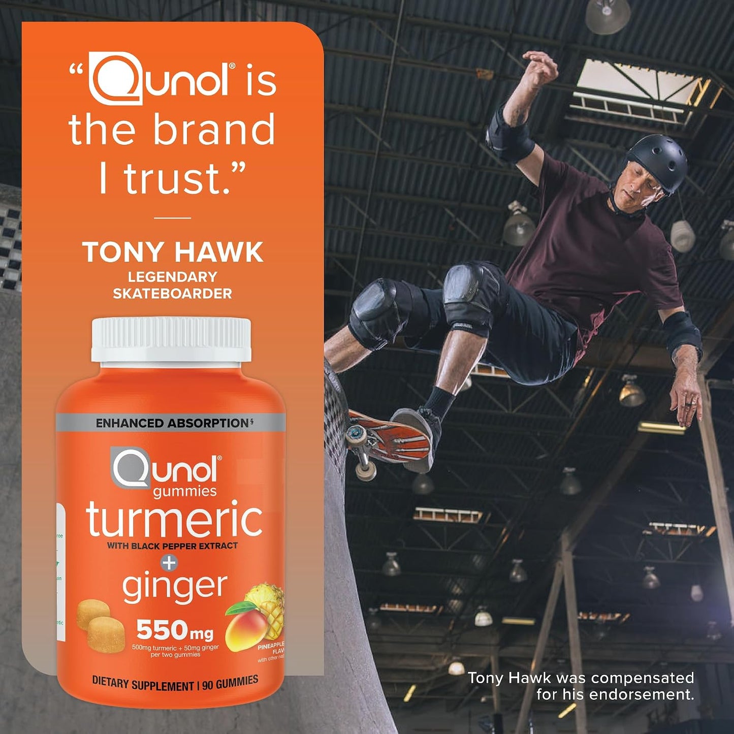 Qunol Turmeric and Ginger with Black Pepper Gummies 90ct