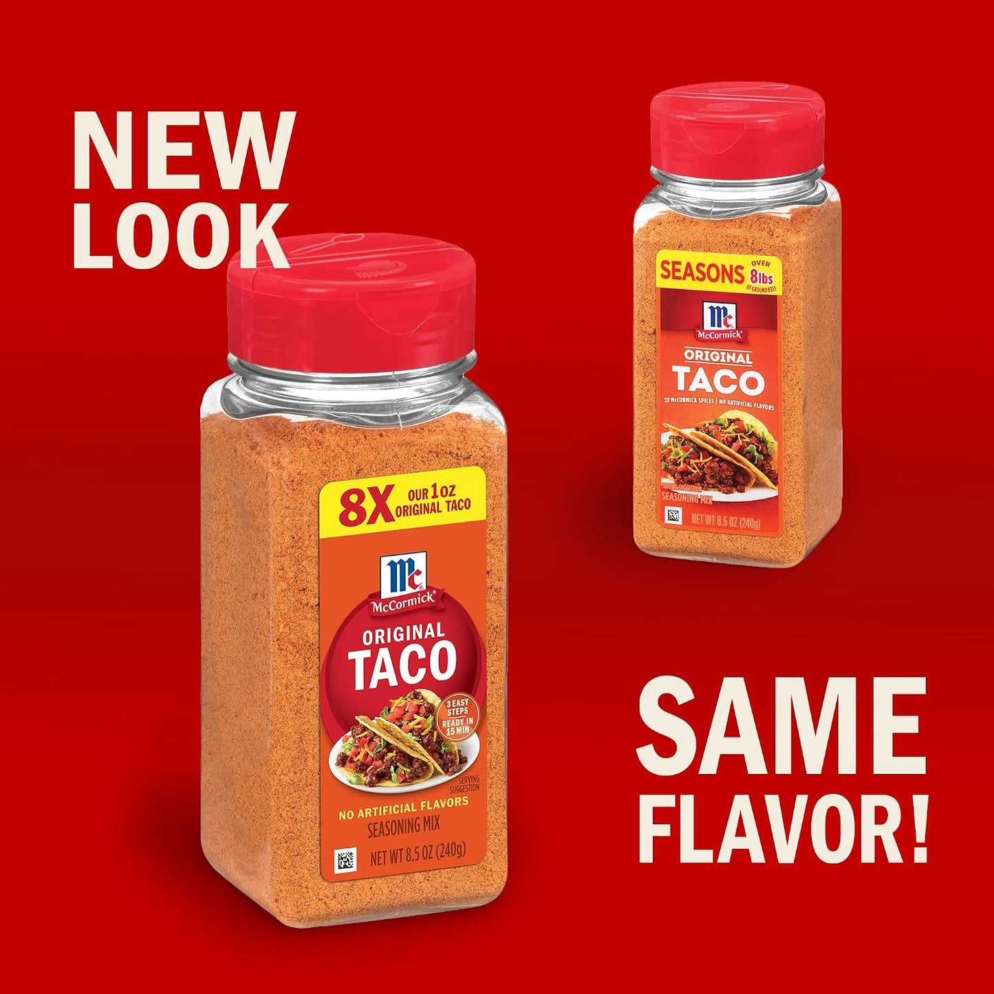 McCormick Original Taco Seasoning Mix, 8.5 oz, No Artificial Flavors, Classic Flavor, Family Favorite, Mild Heat