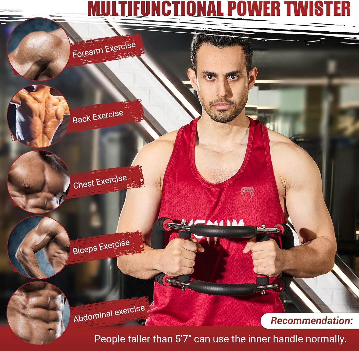 Adjustable Twister Arm Trainer, 30-120 lbs Resistance for Upper Body Workout