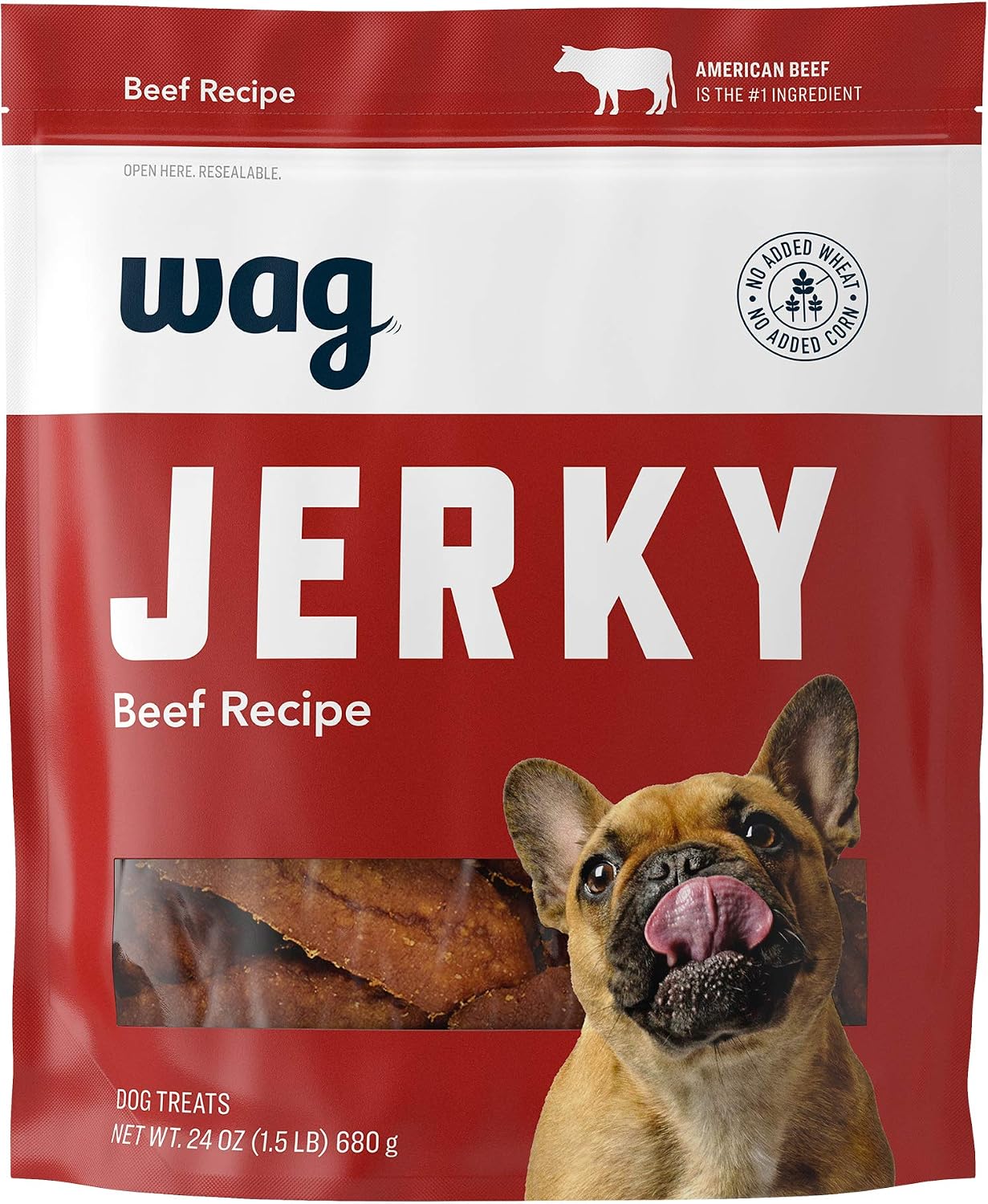American Beef Jerky Dog Made in USA 24 oz Resealable Bag