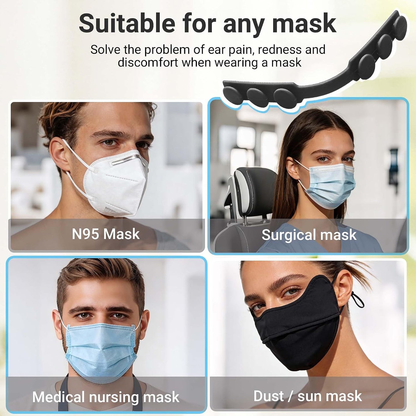 Silicone Mask Holder Ear Saver Mask Extender Strap Adjustable