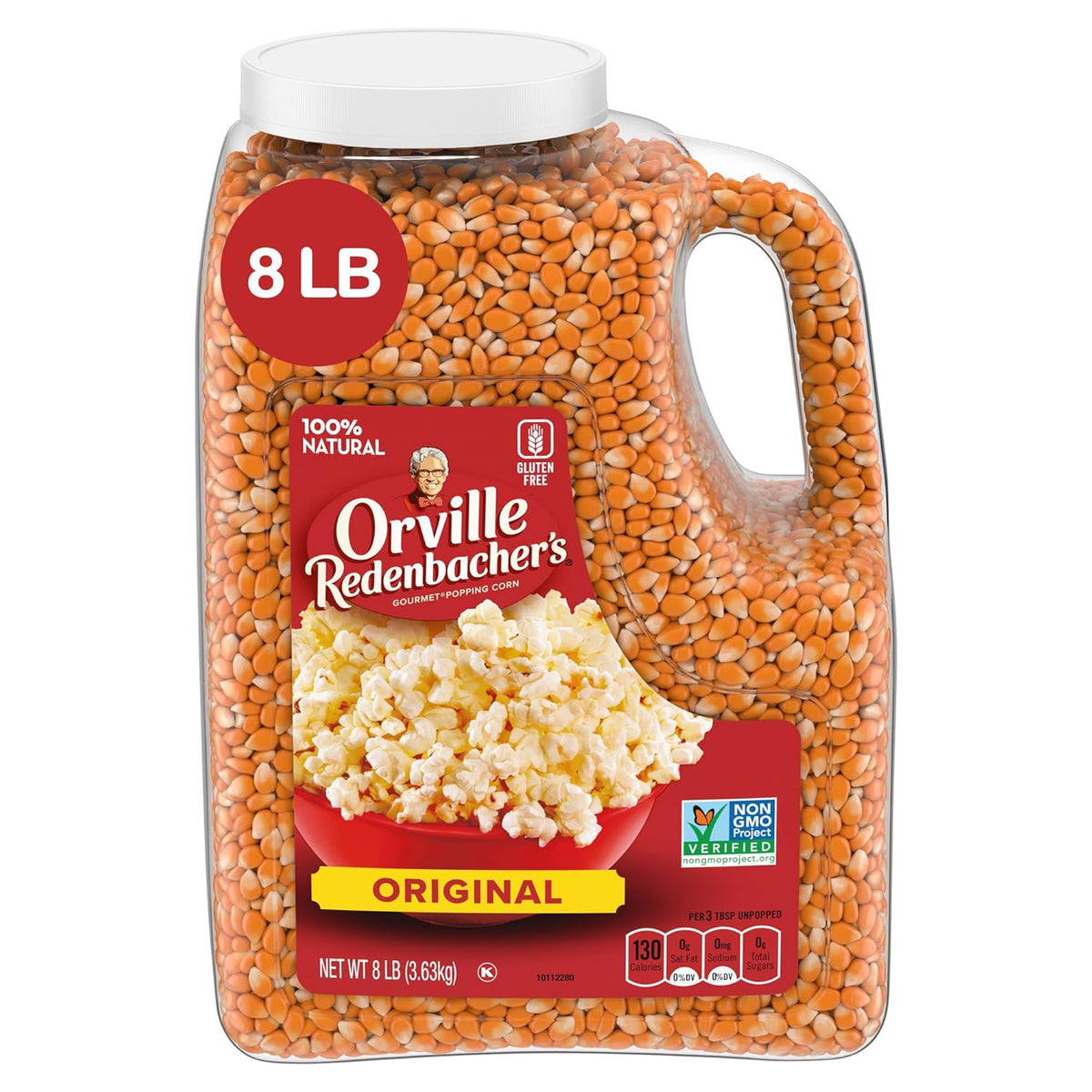 Orville Redenbacher's Original Yellow Popcorn Kernels, 8 lb, Gluten Free, Non-GMO