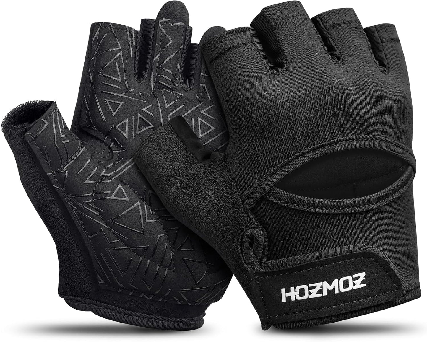 HOZMOZ Ventilated Workout Gloves w/ Full Palm Protection