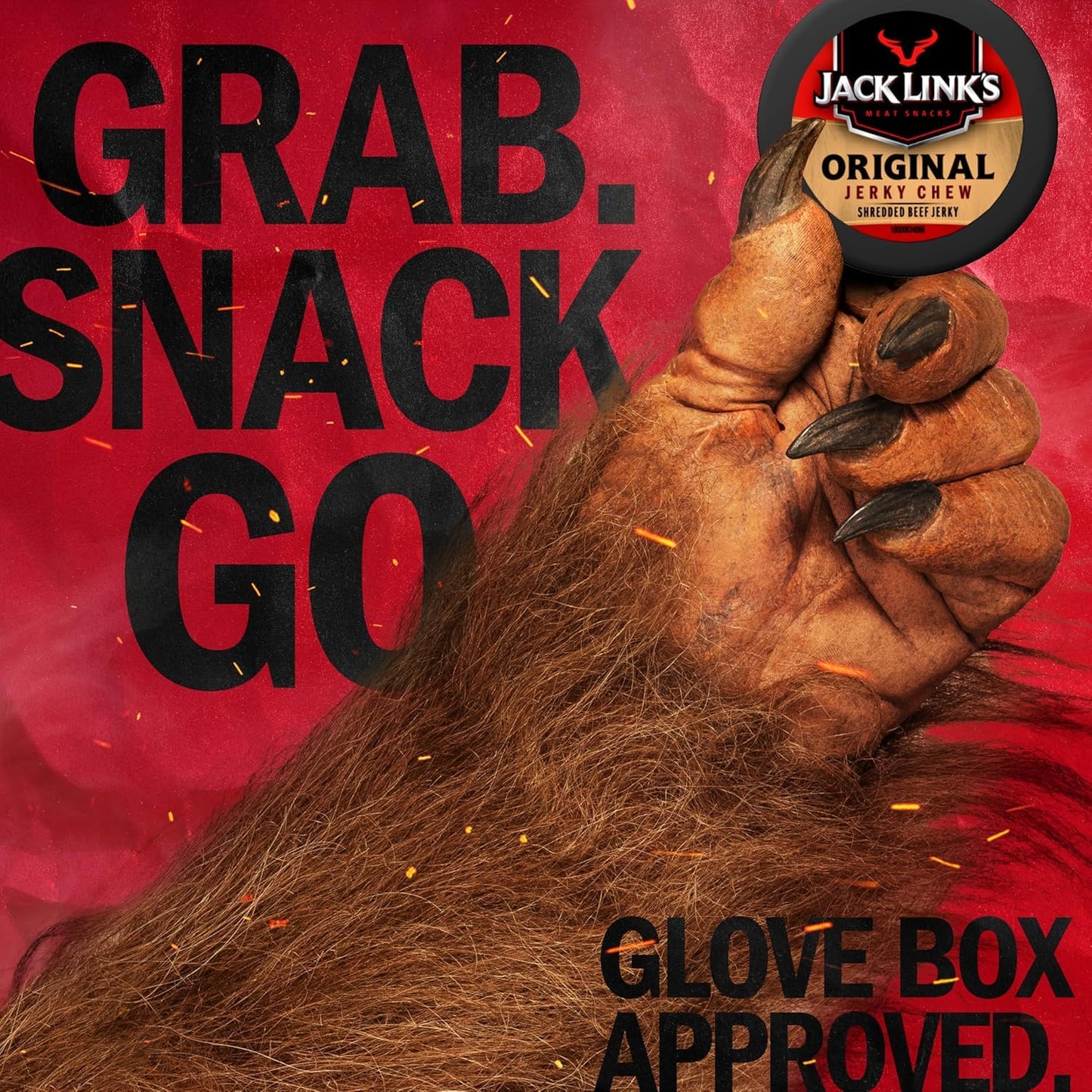 Jack Link's Original Beef Jerky Chew, 36 Pack, 0.32 oz Tins, Ready to Eat Protein Snacks