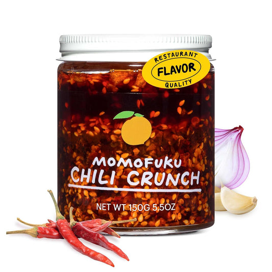 David Chang's Momofuku Chili Crunch, 5.5 Ounces, Spicy Chili Oil with Crunchy Garlic and Shallots