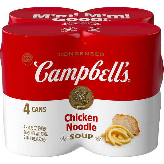 Campbell's Condensed Chicken Noodle Soup, 10.75 Oz Can, Pack of 4