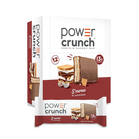 Power Crunch Protein Energy Wafer Bars, S'Mores, 1.4 Ounce, 12 Count