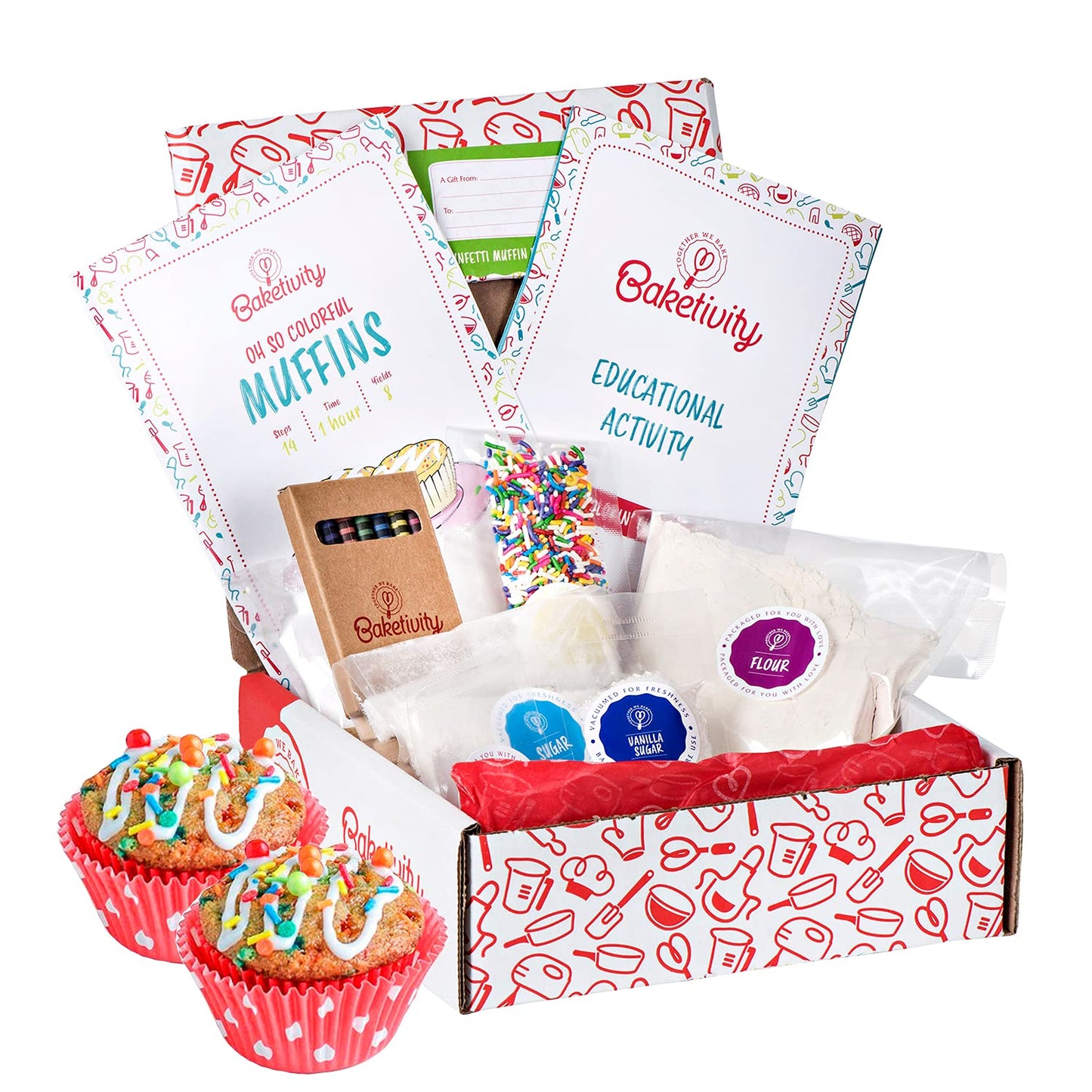 Baketivity DIY Cake Pop Kids Baking Kit with Pre-Measured Ingredients | Bake 10–12 Treats with Decorating Supplies, Activity Book, and Simple Recipe Gift Idea for Boys and Girls Ages 4-12
