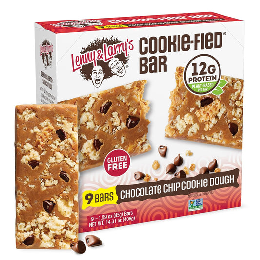 Lenny & Larry's Cookie-fied Bar - Chocolate Chip Cookie Dough Vegan Protein Bars