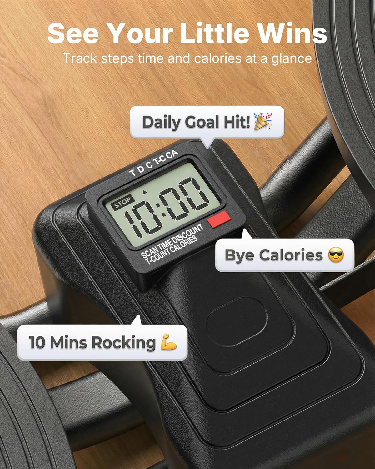 Merach 3D Motion Rocking Stepper with Resistance Bands - Low-Impact Home Workout Equipment