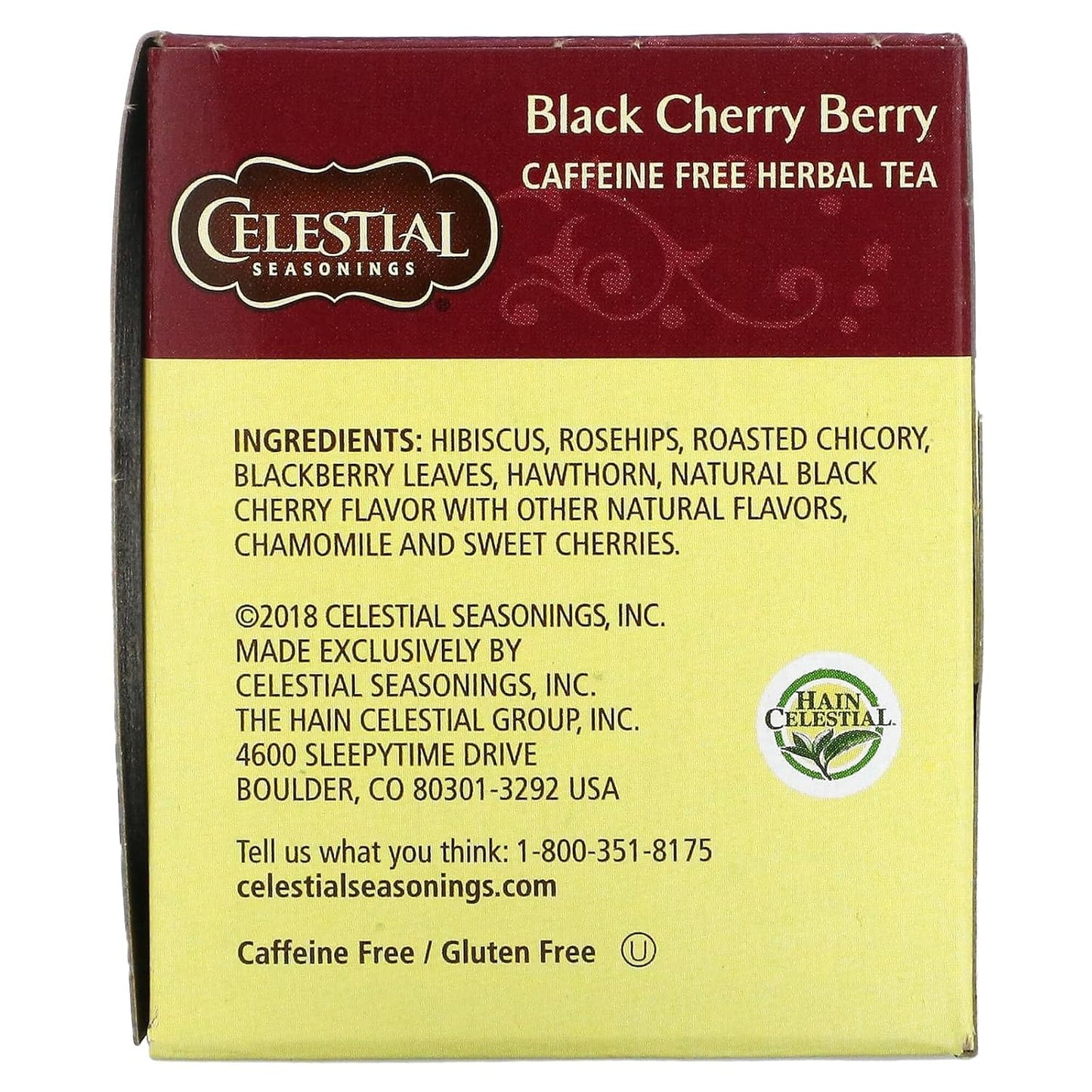 Celestial Seasonings Black Cherry Berry Tea Bags, 20 Count, Pack of 2