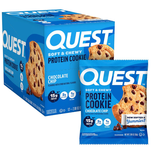 Quest Nutrition Chocolate Chip Protein Cookies, 15g Protein, 12 Count