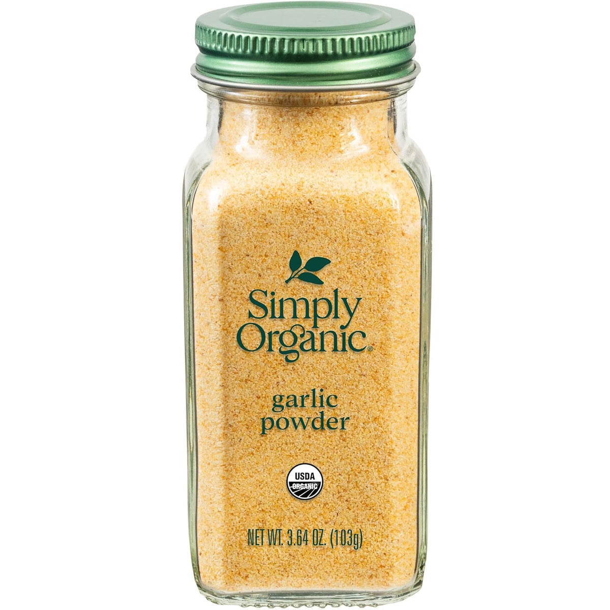 Simply Organic 3.64-Ounce Jar Pure A-Grade Organic Garlic Powder Kosher Non GMO