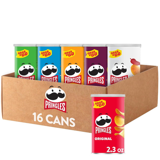 Pringles Potato Crisps Chips Variety Pack 16 Cans Snack Food