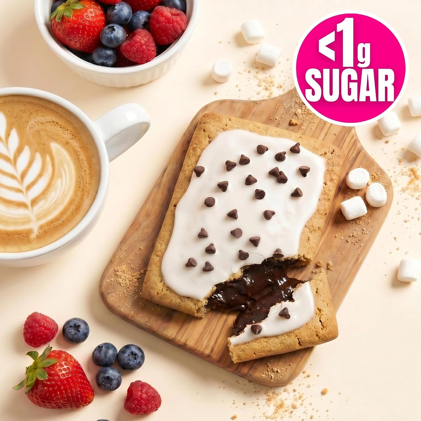 Protein Pastry, Campfire S'mores, Keto Friendly Snack, 22g Protein, Low Carb, Soft Baked