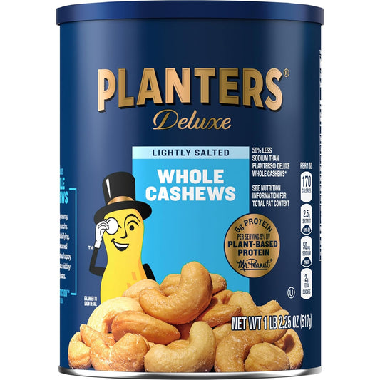 Planters Deluxe Lightly Salted Cashews, 1lb 2.25oz, Kosher