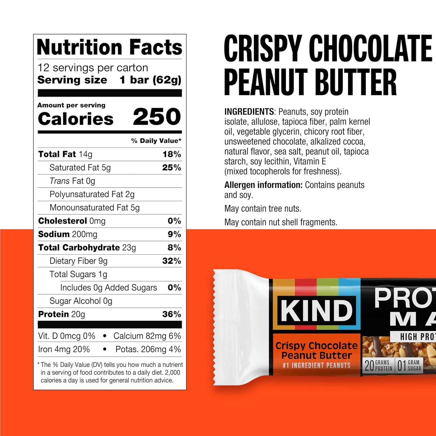KIND MAX Bars Variety Pack, Gluten Free, Low Sugar, High Fiber Snacks, 12 Count