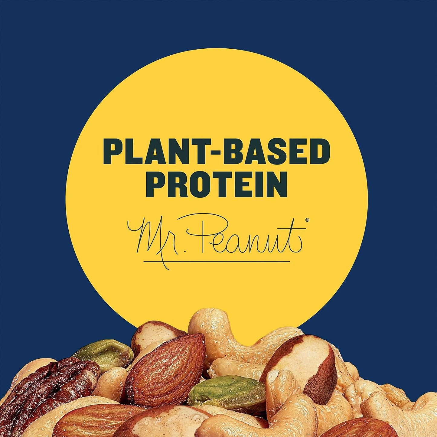 PLANTERS Unsalted Mixed Nuts Canister with Cashews, Pistachios, Almonds, Brazil Nuts, and Pecans, 15.25 oz