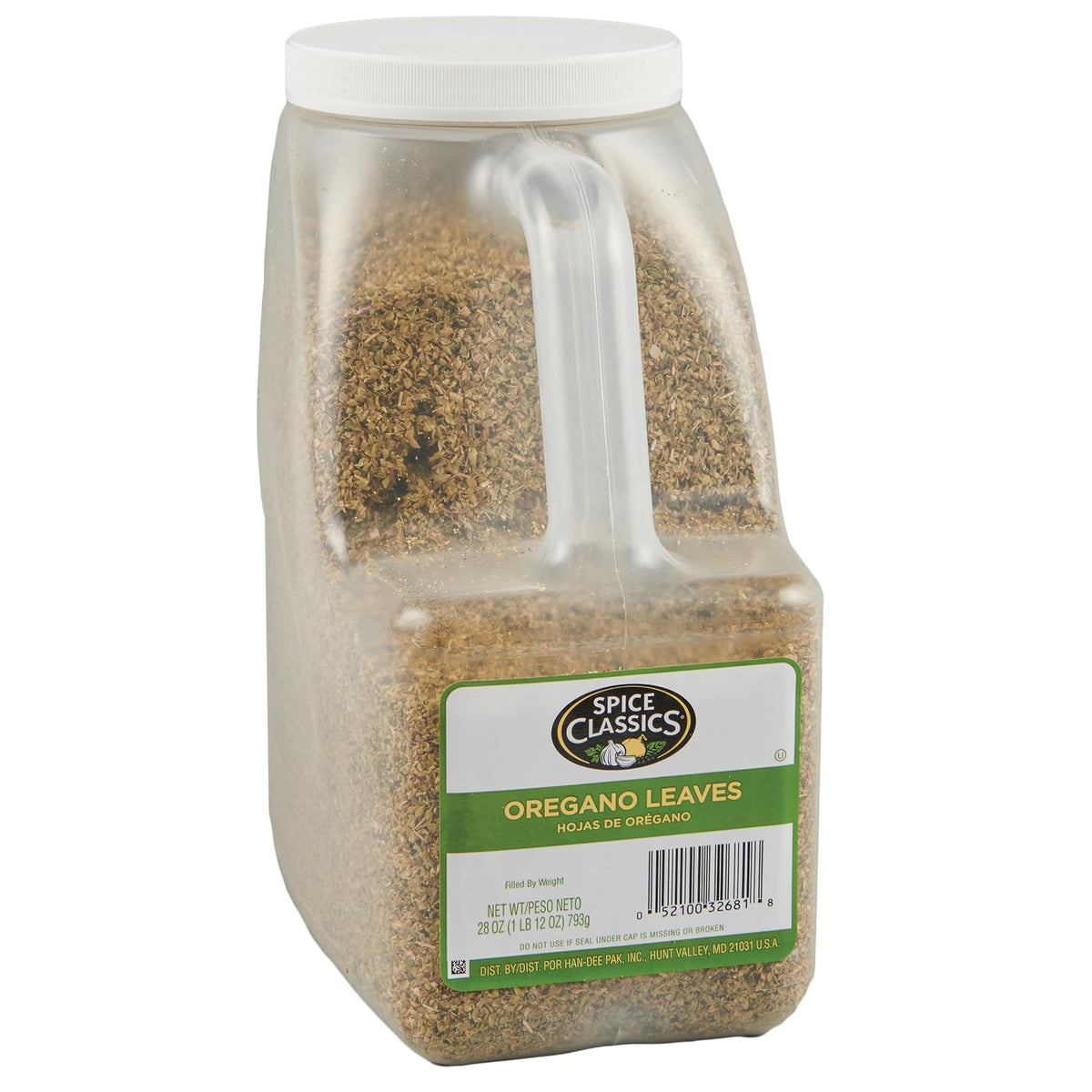 Spice Classics 1.75 lb Dried Oregano Leaves Container for Professional Kitchens and Pastas, Pizza Sauces, Marinades, Vegetables
