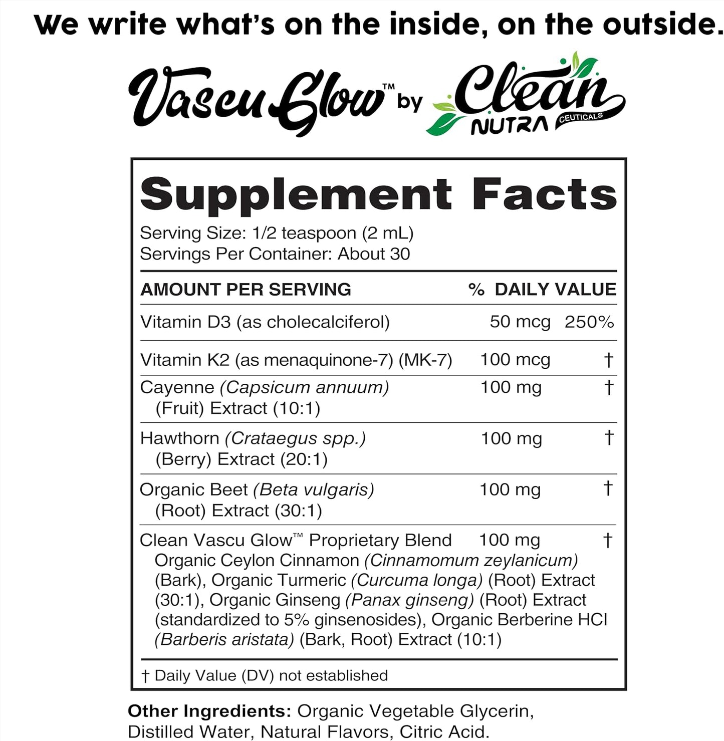 Clean Nutra Cayenne Pepper Drops Supplement Liquid + Hawthorn Berry, Vitamin D3 K2 Beet Root Powder, Ceylon Cinnamon, Turmeric Curcumin, Organic Panax Ginseng, Berberine Extract 1 Pack