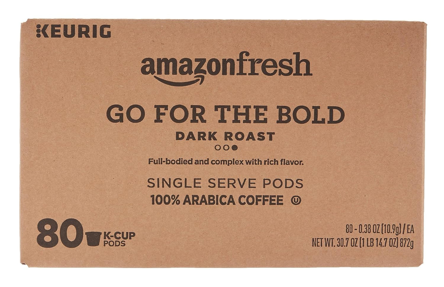 AmazonFresh 80 Ct. K-Cups, Hazelnut Flavored Medium Roast, Compatible with Keurig K-Cup Brewers