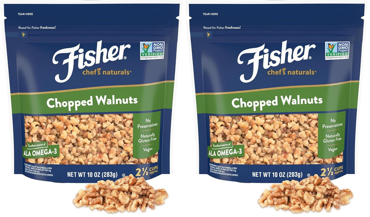 Fisher Chef's Naturals Walnut Halves & Pieces 16 oz for Baking and Cooking