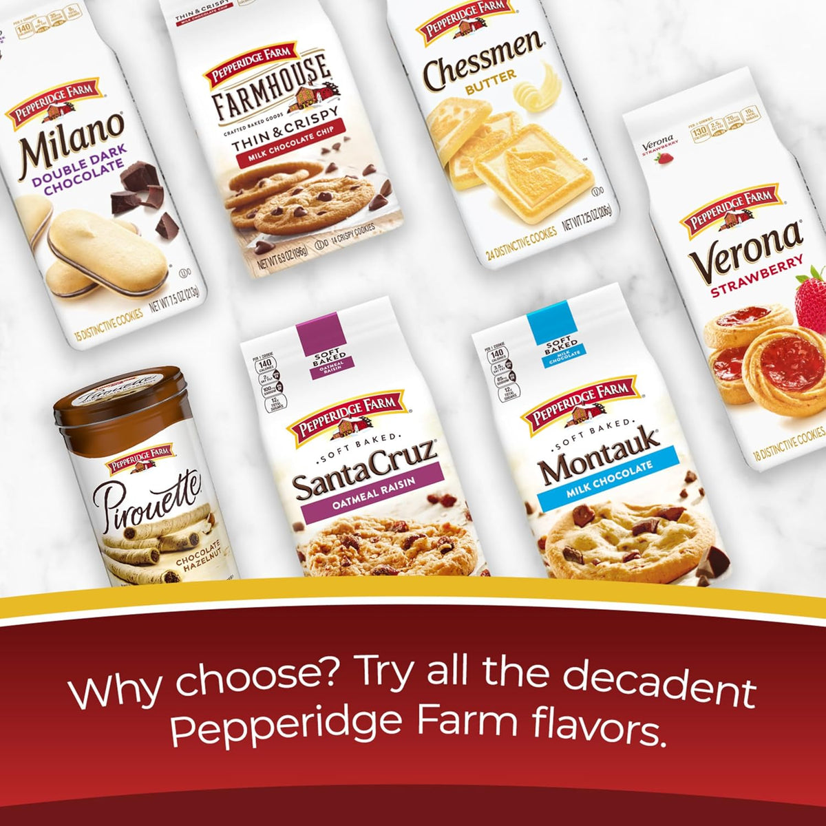Pepperidge Farm Chocolate Collection, 7 Cookie Varieties, 13-oz Box