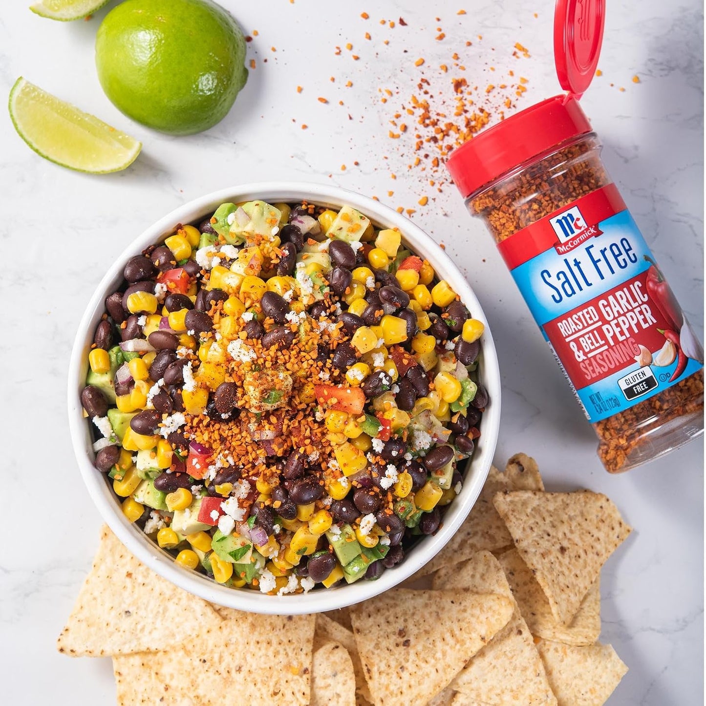 McCormick Salt-Free Roasted Garlic & Bell Pepper Seasoning, 4.34 oz, Flavorful Blend for Low-Sodium Meals
