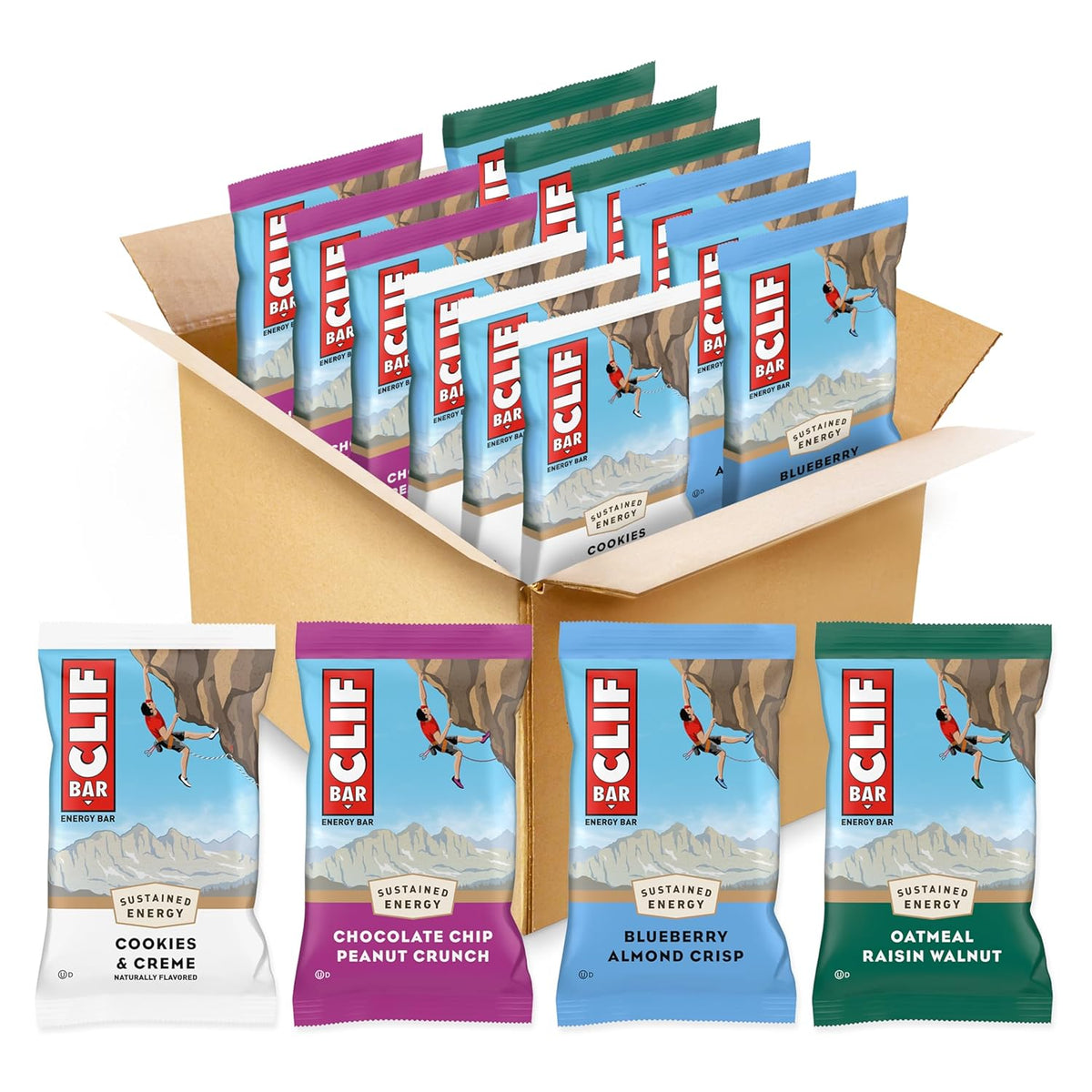CLIF BAR Energy Protein Bars Variety Pack 12 Pack