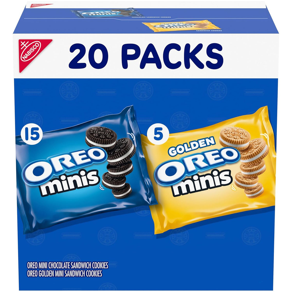 Oreo Mini Mix Sandwich Cookies Variety Pack with 20 Snack Packs