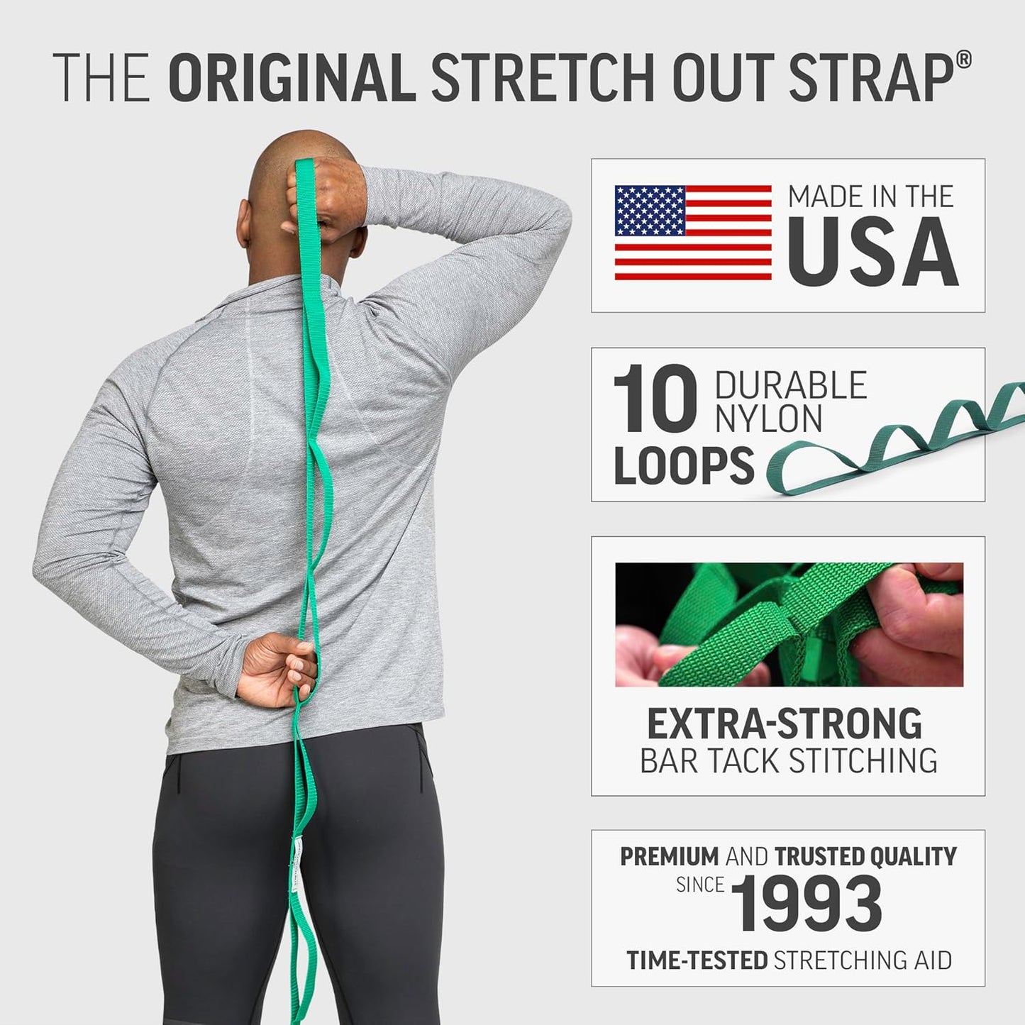 OPTP Stretch Out Strap - Physical Therapy, Yoga Strap
