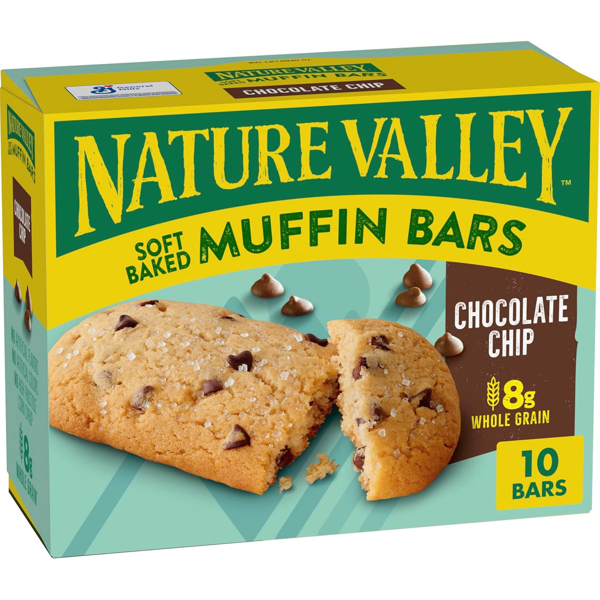 Nature Valley Soft Baked Muffin Bars, Chocolate Chip, 10 Bars, 12.4 oz