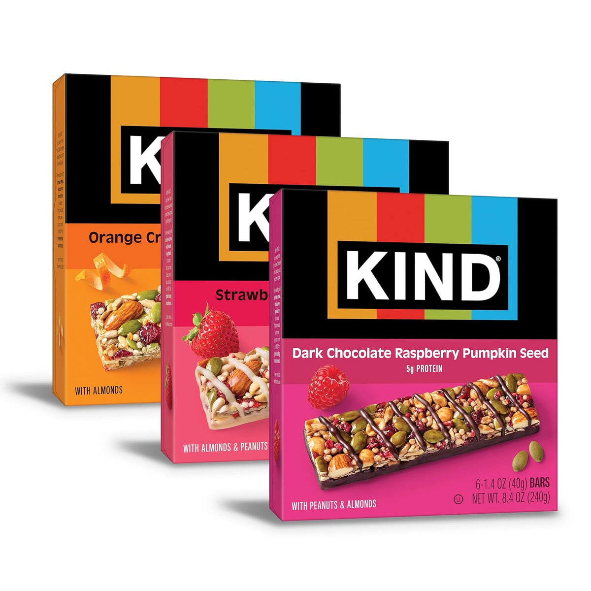 KIND Variety Pack Snack Bars, 18 Count, Gluten Free, High Fiber, 5g Protein